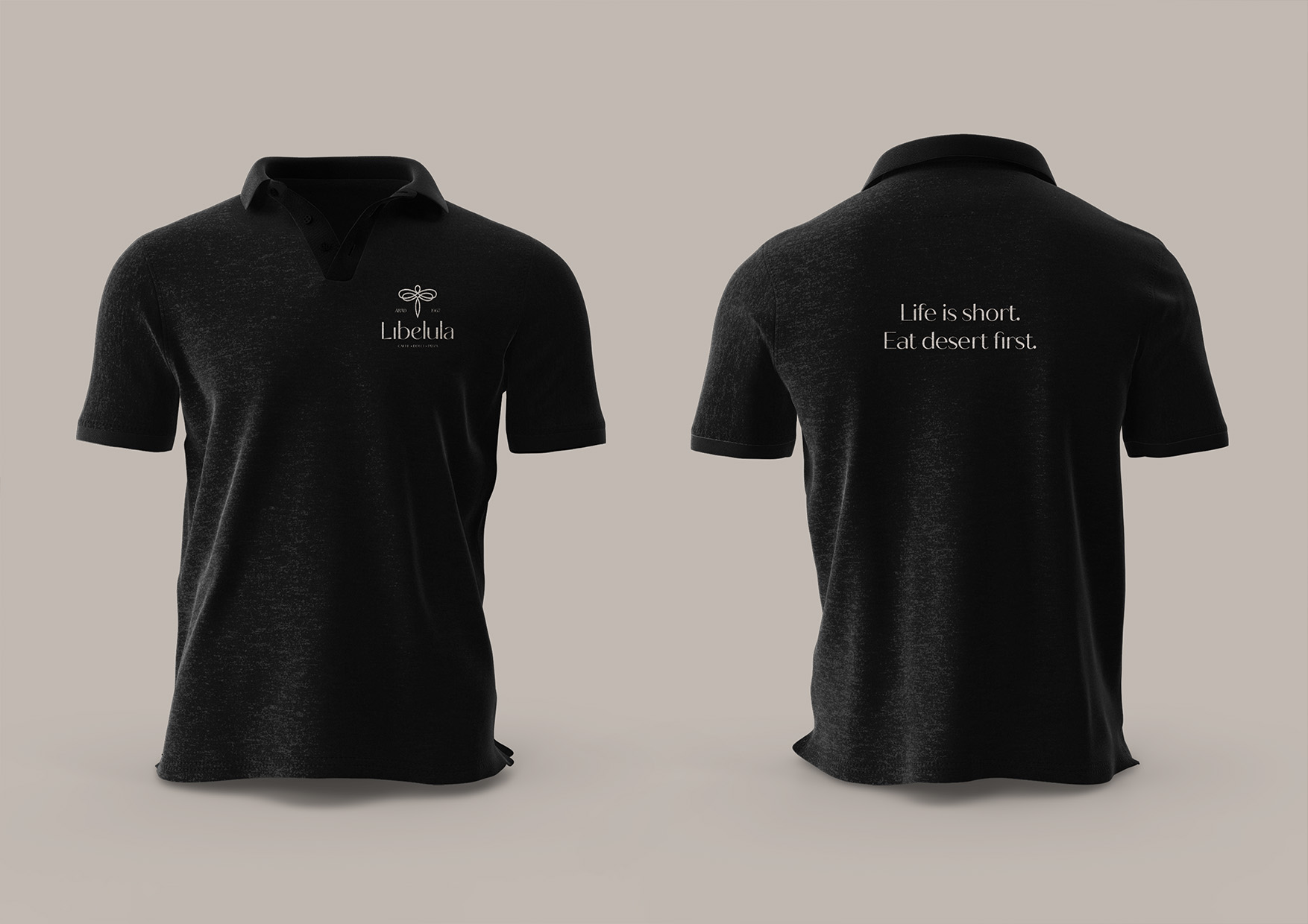 Elemente grafice Cofetăria Libelula Arad — sistem de brand complet, Invento