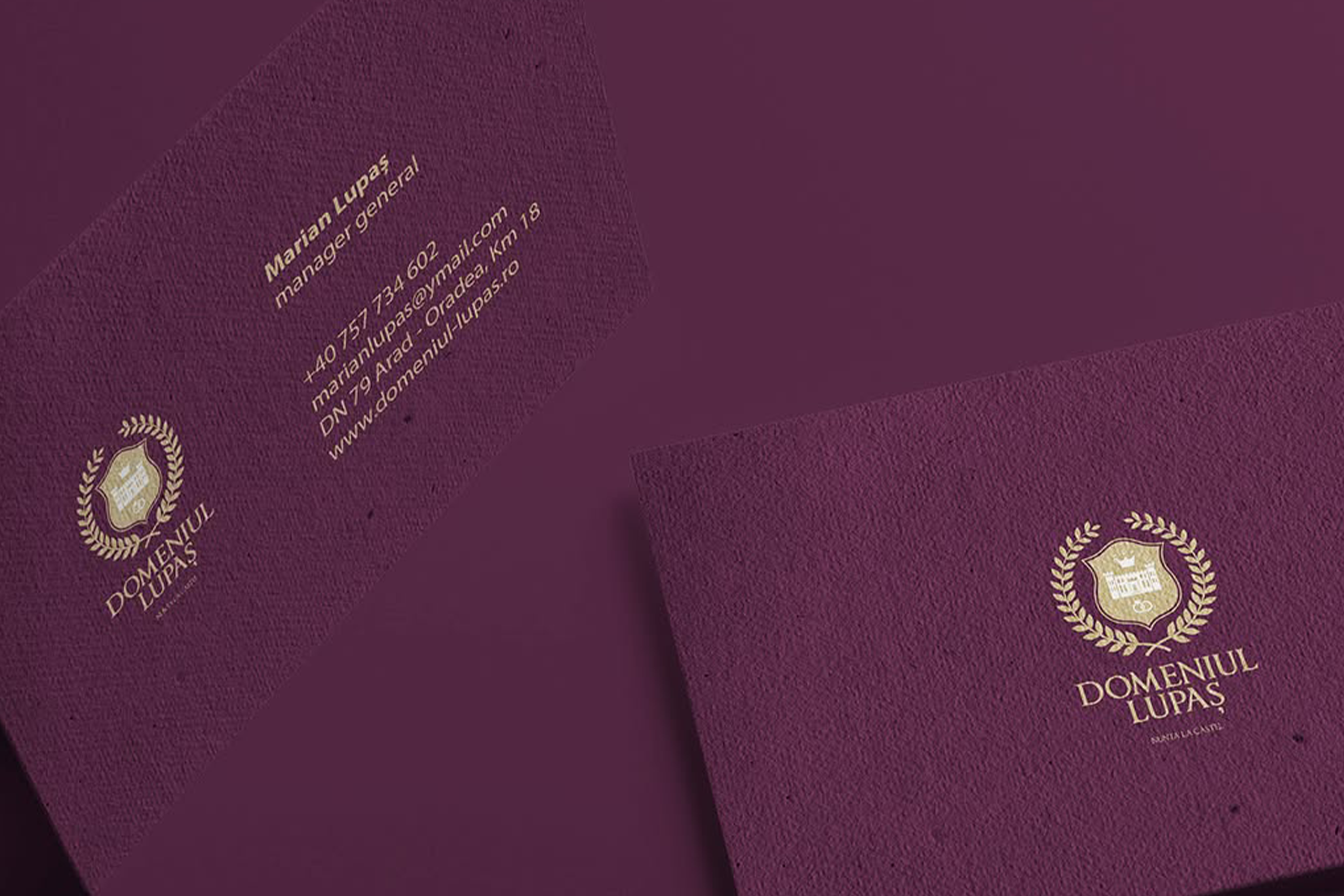 Identitate vizuală Domeniul Lupaș — sistem de branding creat de Invento Arad