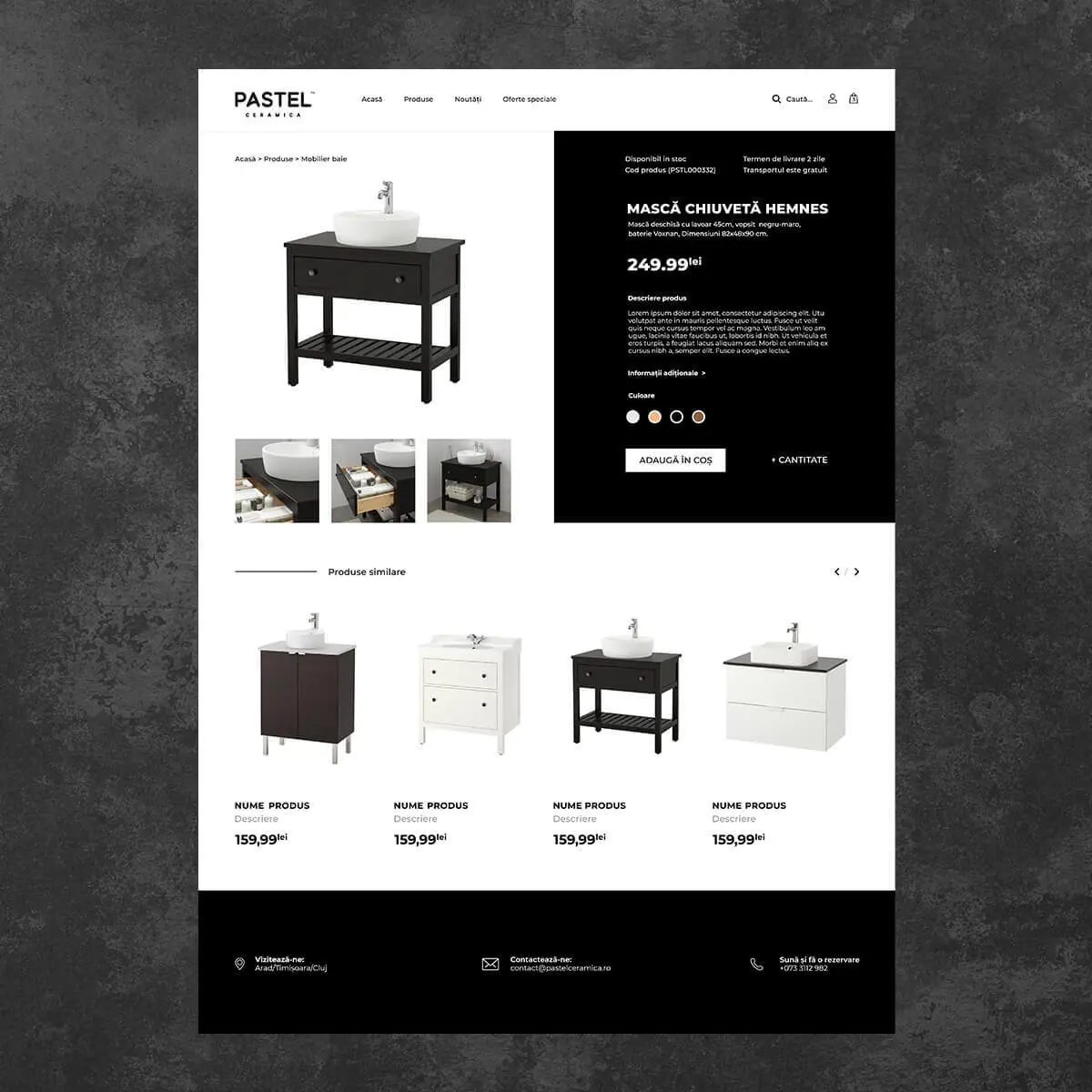 Magazin Online Pastel Ceramica — portofoliu Invento